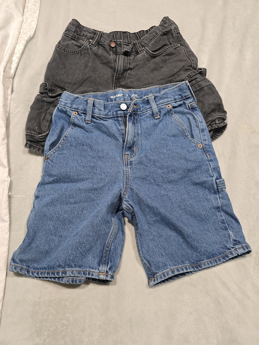 Zara Black and Old Navy Blue Kids Denim Shorts Duo
